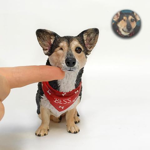 mini sculpture of dog