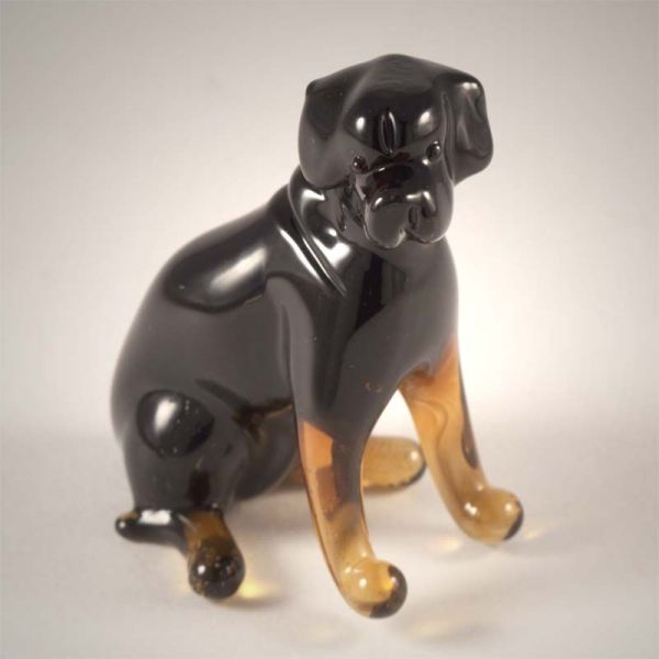 blown glass rottie